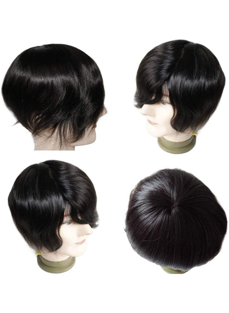 إستيل رقعة شعر أسترالية للرجال ، شعر بشري 100٪ ، شعر دانتيل أمامي رفيع المظهر طبيعي بني - Image 2