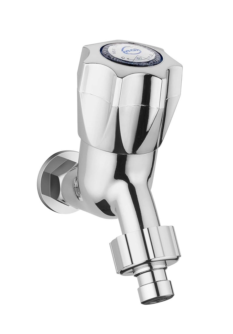 Axtry Axtry Mak ABS Plastic Washing Machine Water TapWashing Machine Plastic Bib CockWashing TapBibcockBib Cocke 1 Chrome Finish  - Image 1