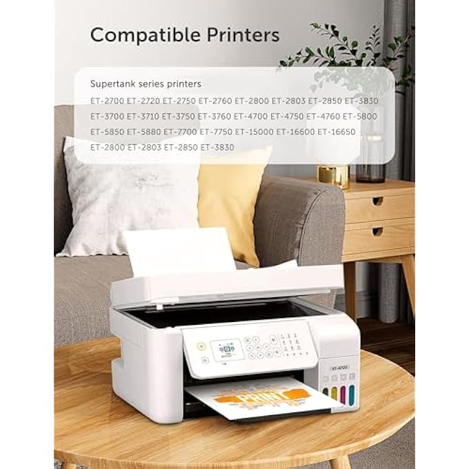 SUBLIMATION INK REFILLED BOTTLES COMPATIBLE FOR ET2400 ET2720 ET2760 ET2750 ET4800 ET-2800 ET-2803 ET-2850 INKJET PRINTERS HEAT PRESS TRANSFER ON MUGS T-SHIRTS - Image 2