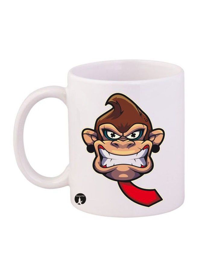 RKN Donkey Kong Printed Mug White/Brown/Red 12ounce - Image 2