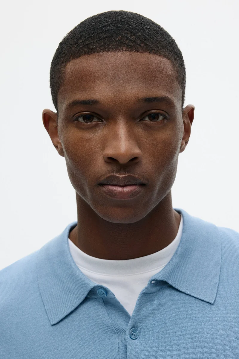 H&M Regular Fit Fine-knit polo shirt