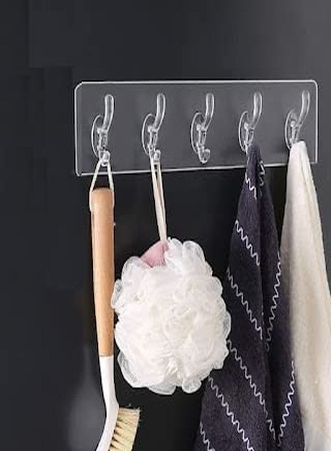 CPEX Adhesive Sticker Multi-Purpose 5 Hook for Hanging Strong Stick-on Hook for Wall Hangers - Image 1