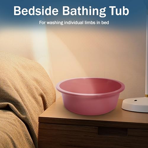 TenderGentle Plastic Wash Basin - 5 Pack of 5 Liter Round Plastic Tub with Rolled Rim - Good for Washing Veggies, Laundry, and Hands and Feet - Good for Hospitals, Nursing Homes, and Medical Facilities - Image 3