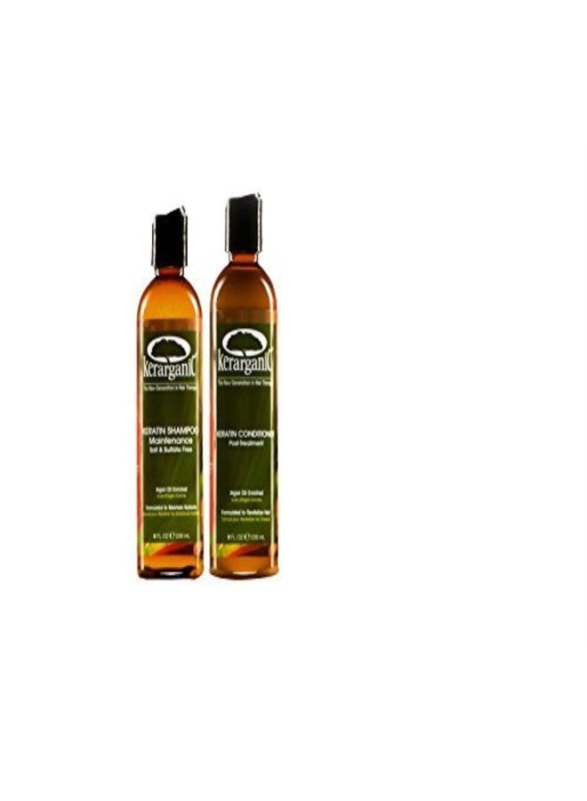 KERARGANIC Organic Salt & Sulfate Free Shampoo and Conditioner 08oz - Keratin Post-Treatment Set - Professional Moisturizing Shampoo and Conditioner for Damaged, Thin and Dry Hair - Image 2