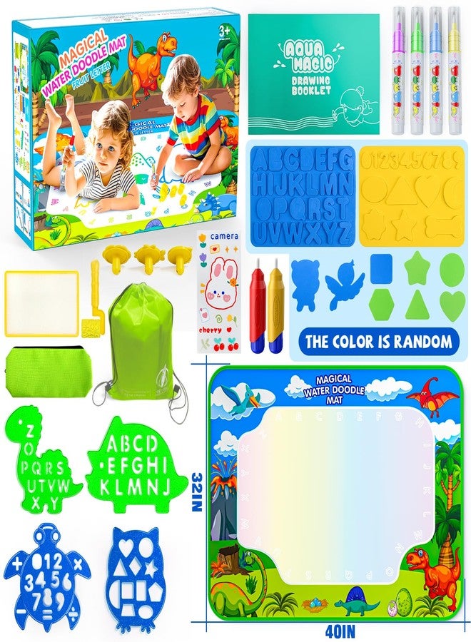 GORISPI Water Doodle Mat, 40 x 32 Inch Mess Free Drawing Mat, Educational Toy for 3 4 5 6 7 8 Years Old Boys Girls, Neon Color Mat Doodle Board Writing Drawing Toys Holiday Christmas Birthday Gifts - Image 2