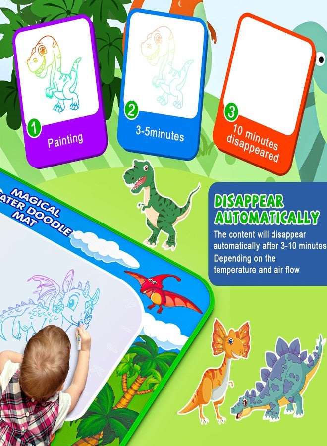 GORISPI Water Doodle Mat, 40 x 32 Inch Mess Free Drawing Mat, Educational Toy for 3 4 5 6 7 8 Years Old Boys Girls, Neon Color Mat Doodle Board Writing Drawing Toys Holiday Christmas Birthday Gifts - Image 5
