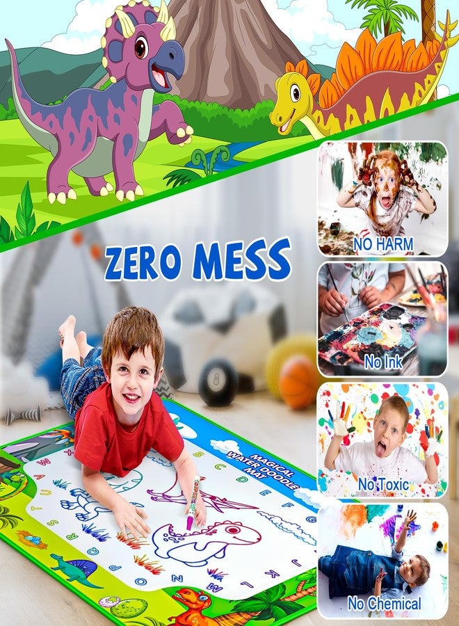 GORISPI Water Doodle Mat, 40 x 32 Inch Mess Free Drawing Mat, Educational Toy for 3 4 5 6 7 8 Years Old Boys Girls, Neon Color Mat Doodle Board Writing Drawing Toys Holiday Christmas Birthday Gifts - Image 3