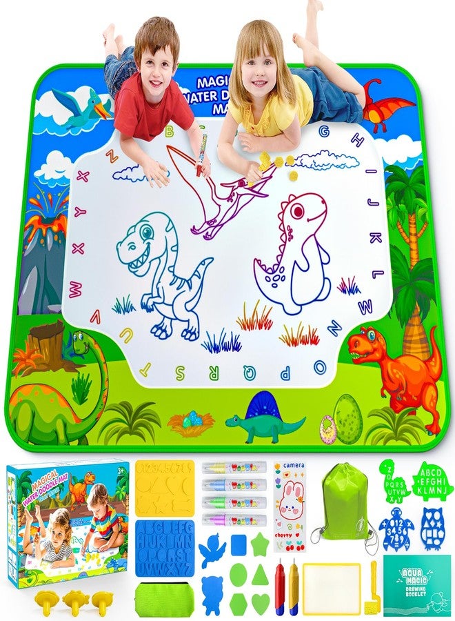 GORISPI Water Doodle Mat, 40 x 32 Inch Mess Free Drawing Mat, Educational Toy for 3 4 5 6 7 8 Years Old Boys Girls, Neon Color Mat Doodle Board Writing Drawing Toys Holiday Christmas Birthday Gifts - Image 1