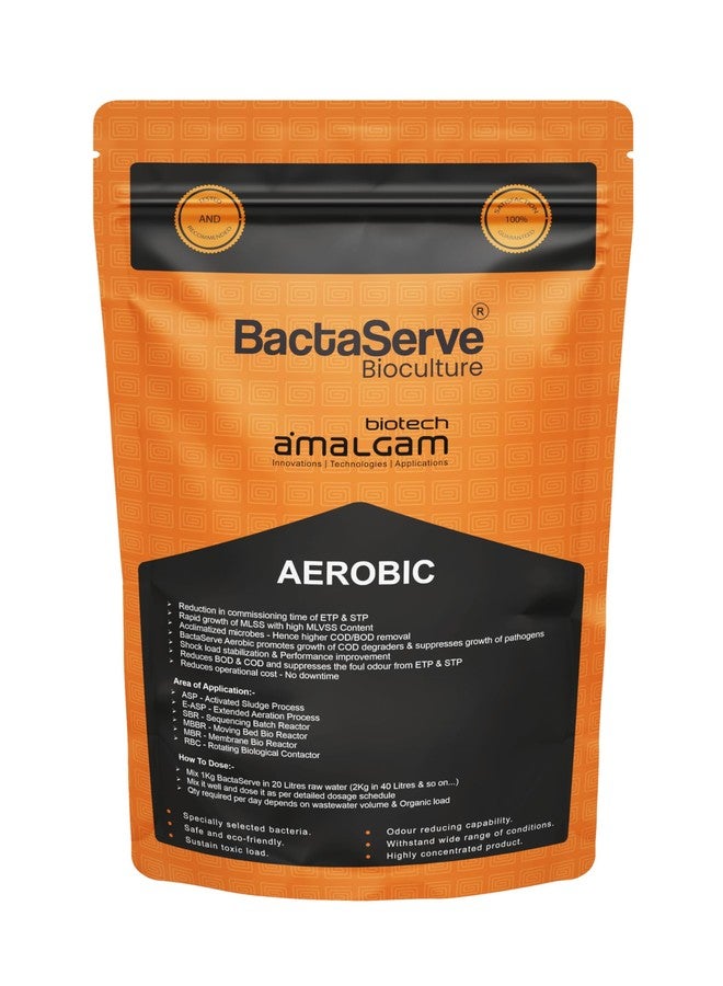 BactaServe: Aerobic Bioculture Powder (1kg) | Optimized Bioculture for Enhanced Aerobic Wastewater Treatment | Aeration Tank | EM Solution for ETP & STP - Image 1