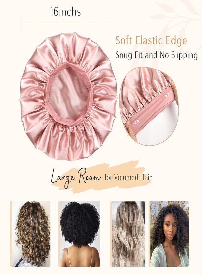YANIBEST Silk Bonnet for Sleeping Women, Double Layer Hair Satin Bonnets with Elastic Band, Sleep Cap Curly Natural Hair - Image 4