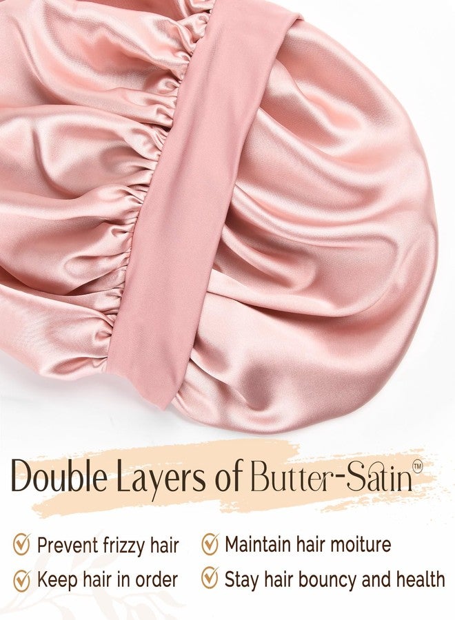 YANIBEST Silk Bonnet for Sleeping Women, Double Layer Hair Satin Bonnets with Elastic Band, Sleep Cap Curly Natural Hair - Image 2