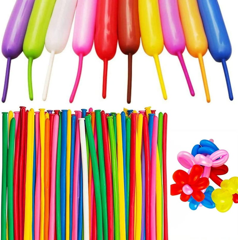 Goldedge 25 PC Long Balloons Assorted Colors Twisting Balloons for Balloon Animals Party Decorations  Creative Balloon Art - Image 2