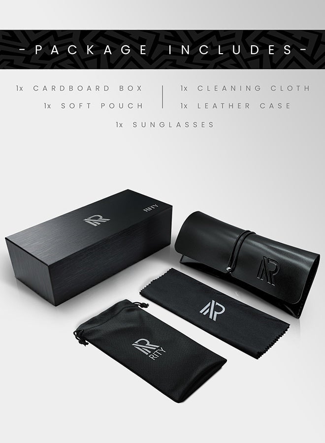 ريتي نظارة شمسية رجالي ونسائي بإطار معدني أنيق وعدسات مستقطبة مع حماية من الأشعة فوق البنفسجية | نظارات موضة فاخرة للقيادة والسفر والرحلات والأنشطة الخارجية | تصميم عصري وخفيف الوزن - Image 3