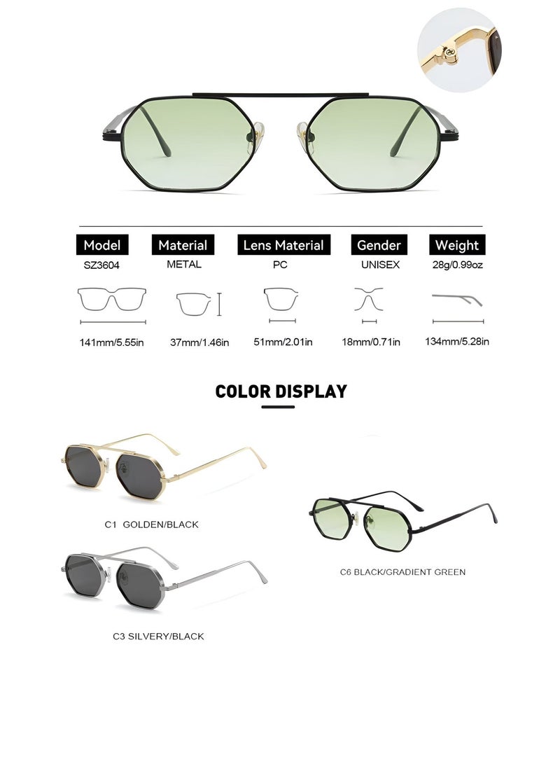 RITY Men & Women Sunglasses with Elegant Metal Frame and Polarized Lenses | Full UV Protection | Luxury Fashion Eyewear for Driving, Travel, Beach & Outdoor Activities | Stylish & Lightweight Design - Image 5