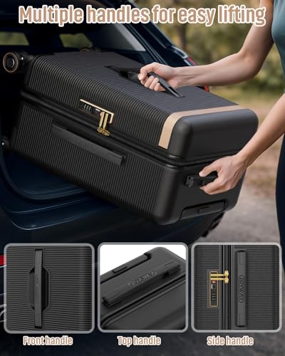 Joyway Luggage Sets 2 Piece, 22 Inch Carry On Luggage and 26 Inch Trunk Checked Luggage with Cup Holder, Lightweight Hardside Suitcase with Pressure-resistant Frame, Shock Absorbing Wheel and TSA Lock - Image 5