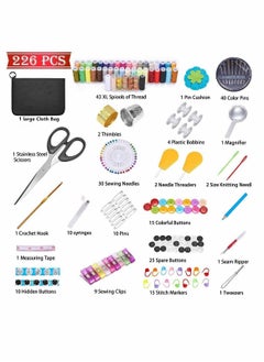 KASTWAVE Sewing Kit,226 pcs Kits for Adults Basic Premium Supplies,Thread Spools Complete Needle Thread Suitable Kit Traveler,Emergency Beginner Kids DIY and Home  - Image 2
