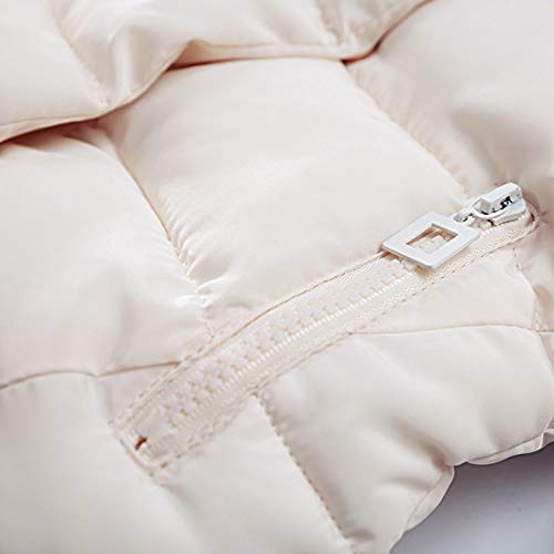 SRVNFBKT Baby Girls Boys Winter Warm Jacket Hooded Snowsuit Windproof Coat Outerwear Soft Fur Hoodies FBA (Beige, 12-18 Months) - Image 4
