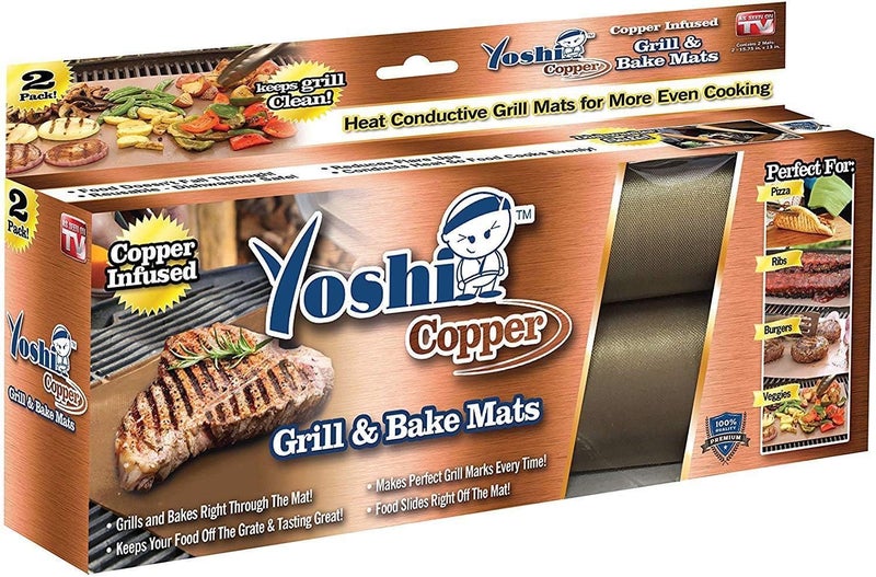 Yoshi Copper Grill and Bake Mats (Set of 2). - Image 1