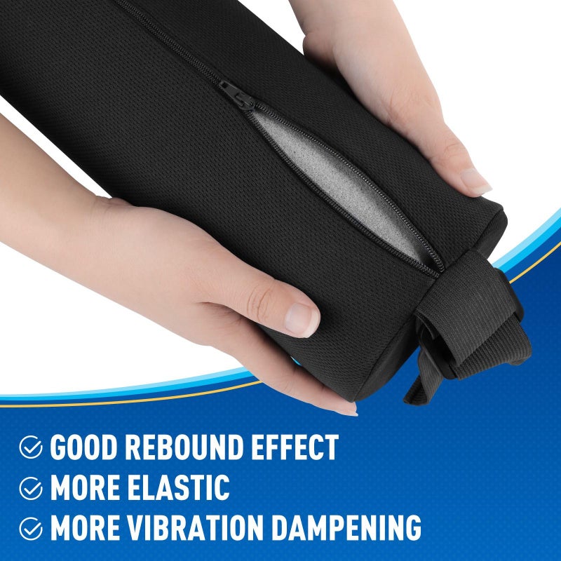 CushZone Lumbar Roll Support Pillow for Office Chair, Car, Gaming Chair, Memory Foam Back Cushion with Washable Cover for Relieving Back Pain & Improving Posture,Black - Image 3