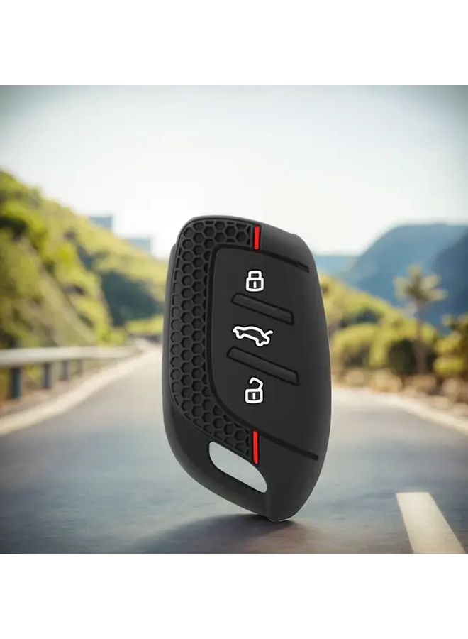 غطاء مفتاح السيليكون الأسود لحماية مفاتيح سيارات MG و Roewe متين - Image 4