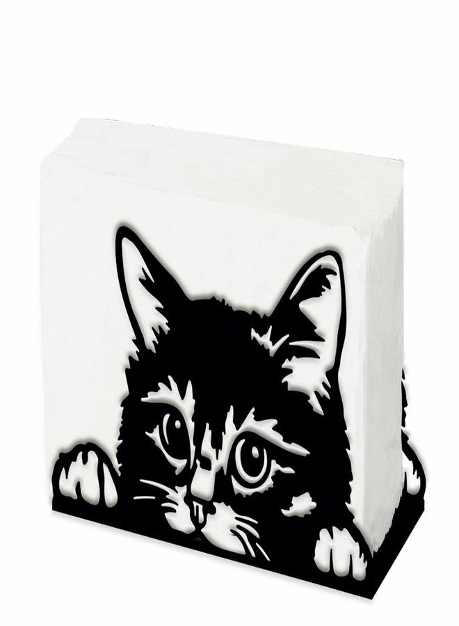 SUPERDANT Cute Cat Napkin Stand Metal Tissue Holder Organizer Animals Paper Napkins Holders for Kitchen Serviette Holder Dispenser Home Dining Room Dinner Party Modern Table Decoration Gifts - Image 1