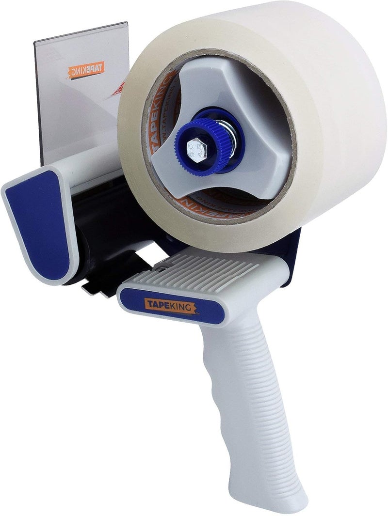 Tape King Packing Tape Dispenser Gun - Handheld Tape Gun with 1 Bonus Clear Packaging Tape (3 Inch Wide) - Shipping Tape for Sealing, Storing, and Moving Boxes, 1 Pack - Image 1