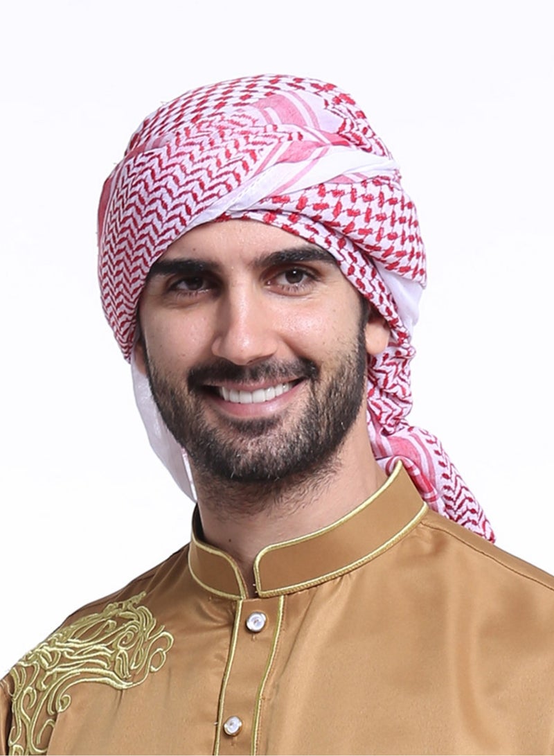 Arab Headscarf Wrap With Aqel Rope Keffiyeh Middle East Desert Scarf Neck Face Headwear Arabian Versatile Headwear Neck Cover and Face Wrap for Woman Man - Image 3