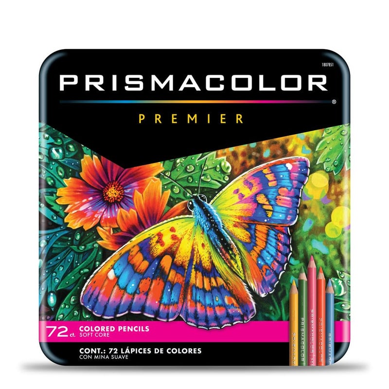 Prismacolor Premier Colored Pencils, Soft Core, Assorted Colors, 72 Count - Durable, Vibrant, Ultra-Smooth, Adult Coloring, Drawing, Sketching, Arts & Crafts - Image 1