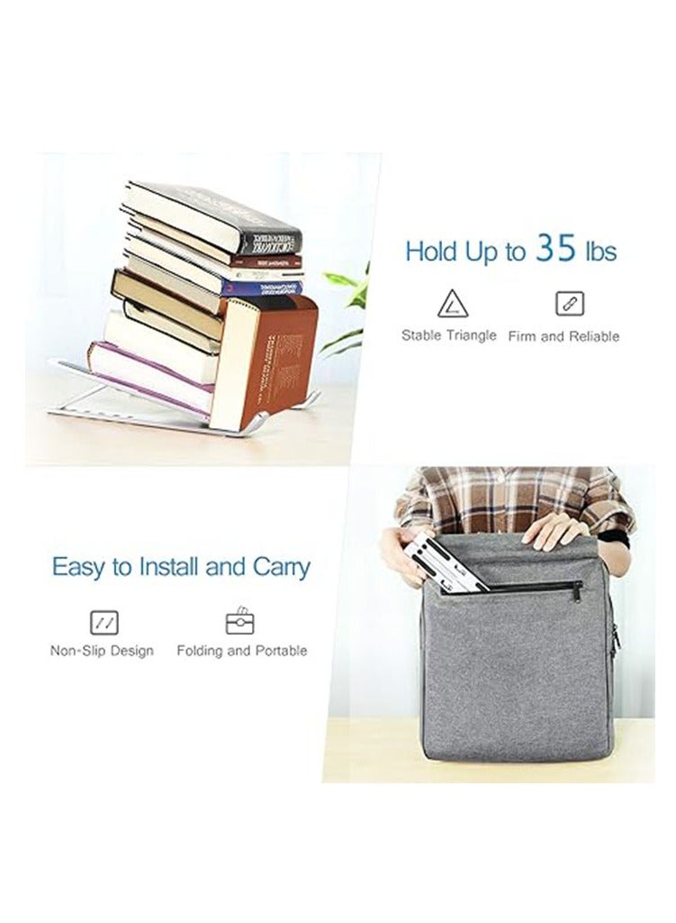 عربست حامل كمبيوتر محمول، حامل كمبيوتر محمول، حامل كمبيوتر لوحي، 6 زوايا قابلة للتعديل من الألومنيوم مريح وقابل للطي وحامل سطح مكتب محمول متوافق مع أجهزة ماك بوك 10-15.6 بوصة، آيباد، إتش بي، ديل، لينوفو فضي - Image 4