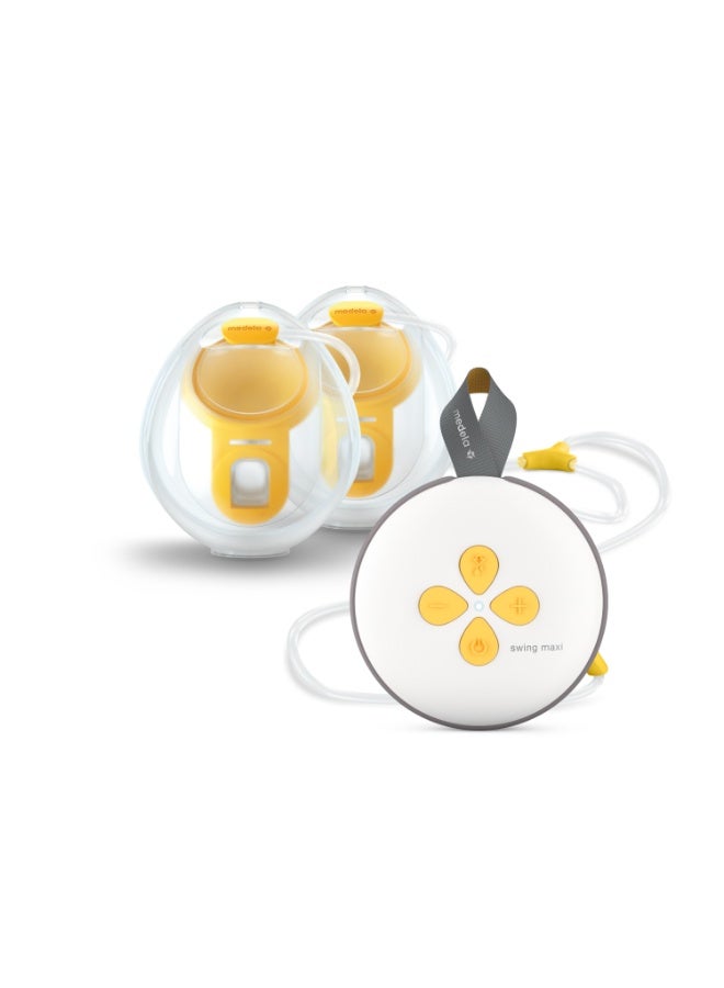 Medela Swing Maxi Hands-Free Double Electric Breast Pump, Easy and Intuitive Design for On-the-Go, Compatible with Medela Family App - Image 1