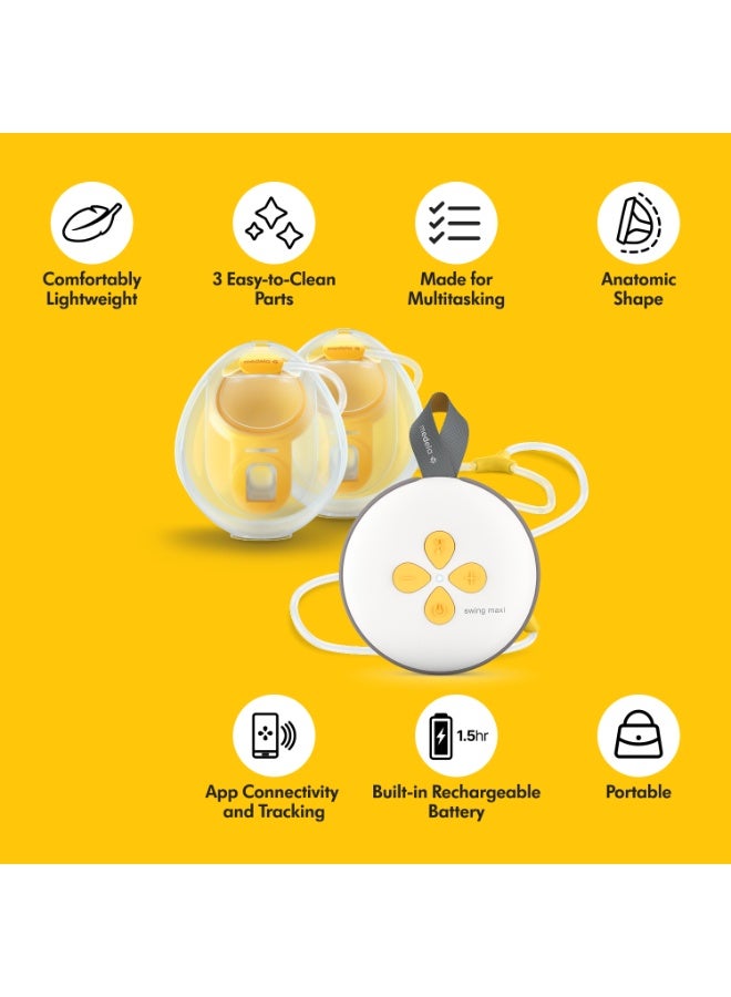 Medela Swing Maxi Hands-Free Double Electric Breast Pump, Easy and Intuitive Design for On-the-Go, Compatible with Medela Family App - Image 3