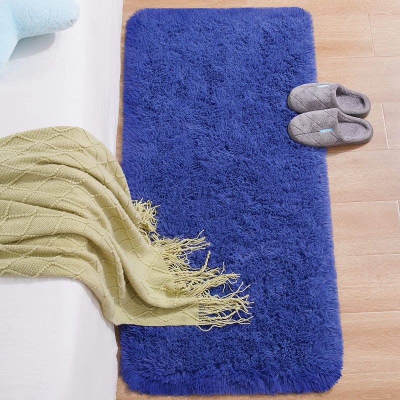 Chicrug Soft Runner Brug لغرفة نوم غرفة معيشة قفل سجادة رقيقة 2 × 4 أقدام Shag فروي السجادة السجادة - Image 3