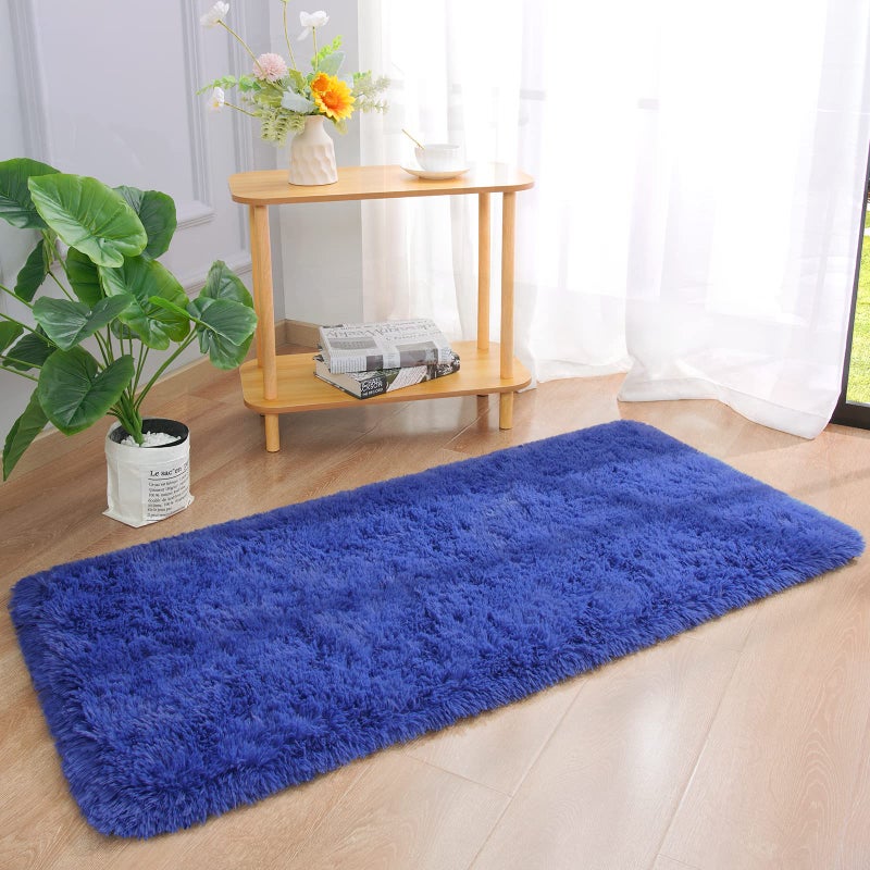 Chicrug Soft Runner Brug لغرفة نوم غرفة معيشة قفل سجادة رقيقة 2 × 4 أقدام Shag فروي السجادة السجادة - Image 4