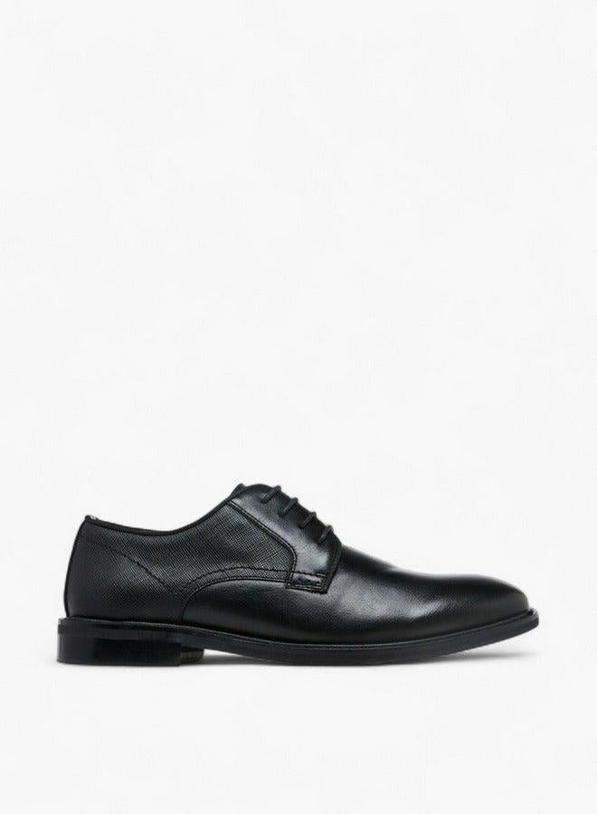 DUCHINI Men's Solid Lace-Up Derby Shoes - Image 2