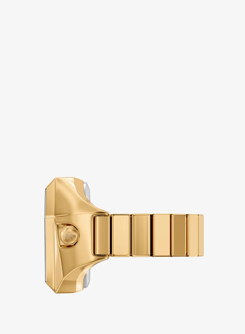 Michael Kors  Gold-Plated Metal Bracelet Analog Ring Watch for Women | Best Price UAE