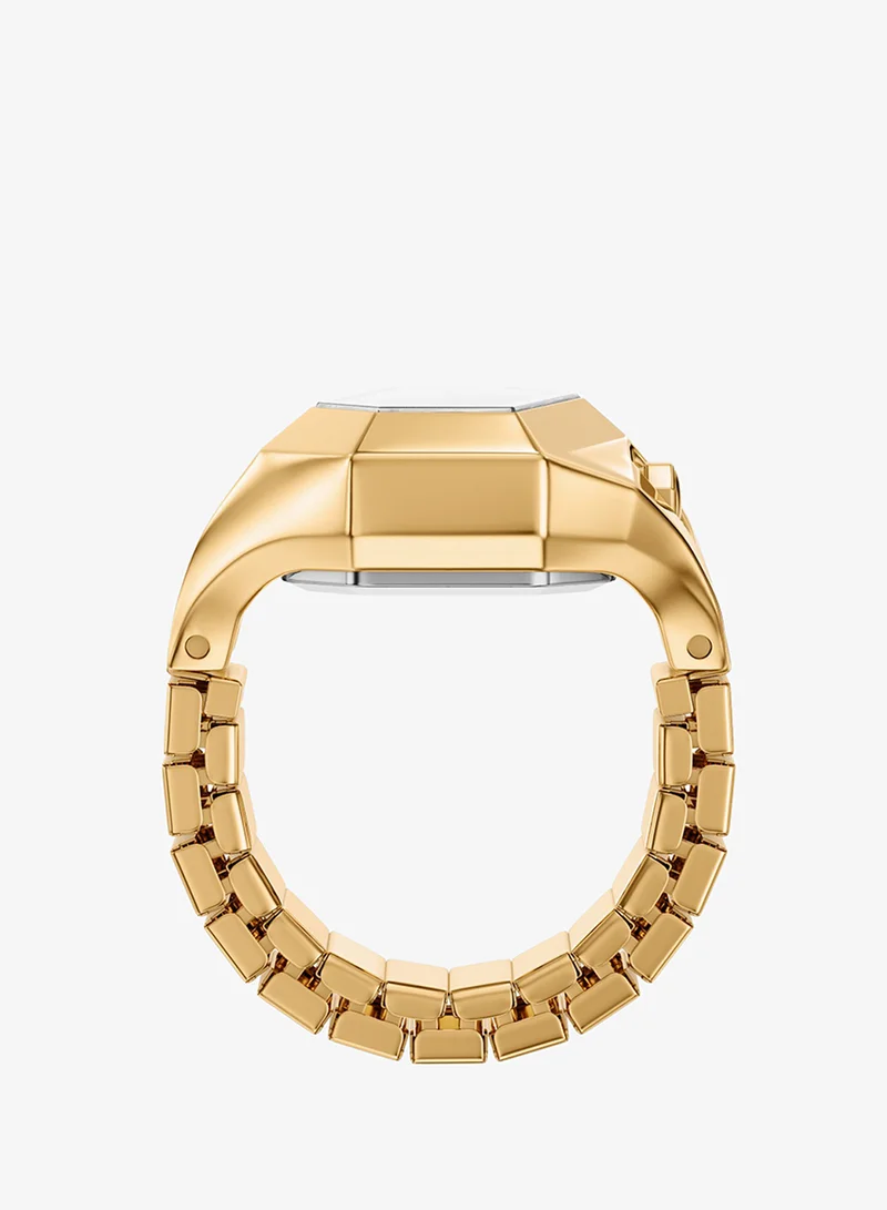 Michael Kors  Gold-Plated Metal Bracelet Analog Ring Watch for Women | Best Price UAE