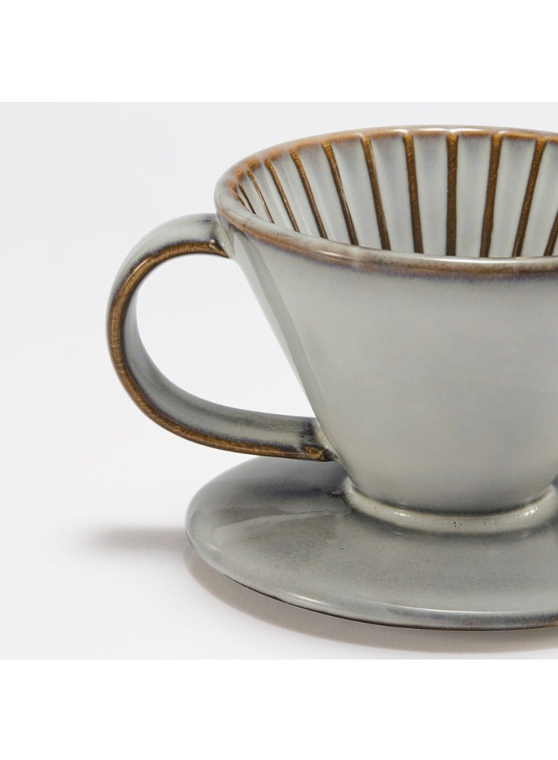 Coffee Filter Holder, Ceramic, Beige, Durable & Decorative - Image 2