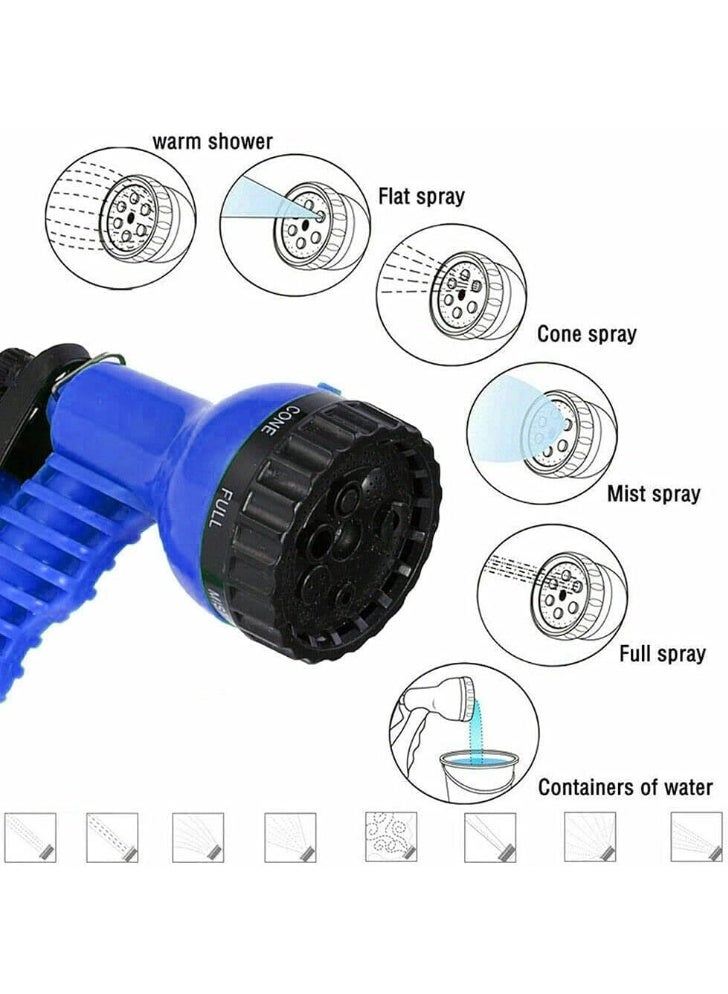 PTTIMFFM 75FT (22.5m) Expandable Garden Hose with 7-Function Nozzle & 2 Microfiber Cleaning Cloths, Flexible No-Kink Water Hose for Gardening, Car Wash & Home Cleaning - Image 2