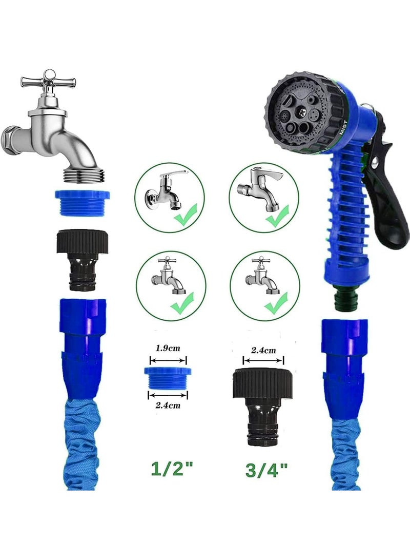 PTTIMFFM 75FT (22.5m) Expandable Garden Hose with 7-Function Nozzle & 2 Microfiber Cleaning Cloths, Flexible No-Kink Water Hose for Gardening, Car Wash & Home Cleaning - Image 3