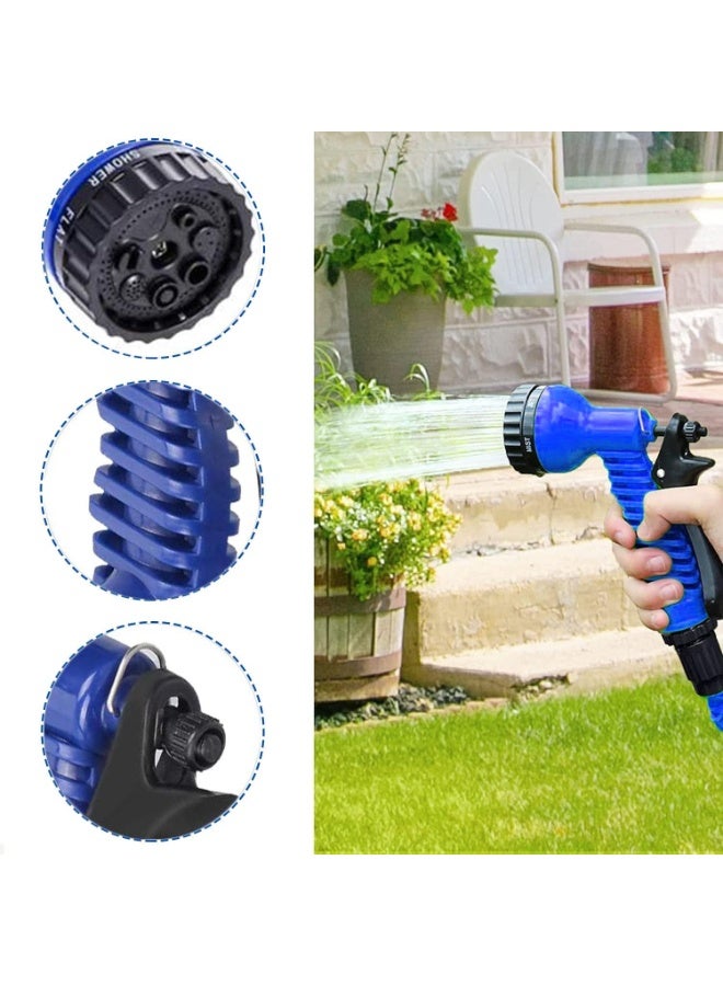 PTTIMFFM 75FT (22.5m) Expandable Garden Hose with 7-Function Nozzle & 2 Microfiber Cleaning Cloths, Flexible No-Kink Water Hose for Gardening, Car Wash & Home Cleaning - Image 4