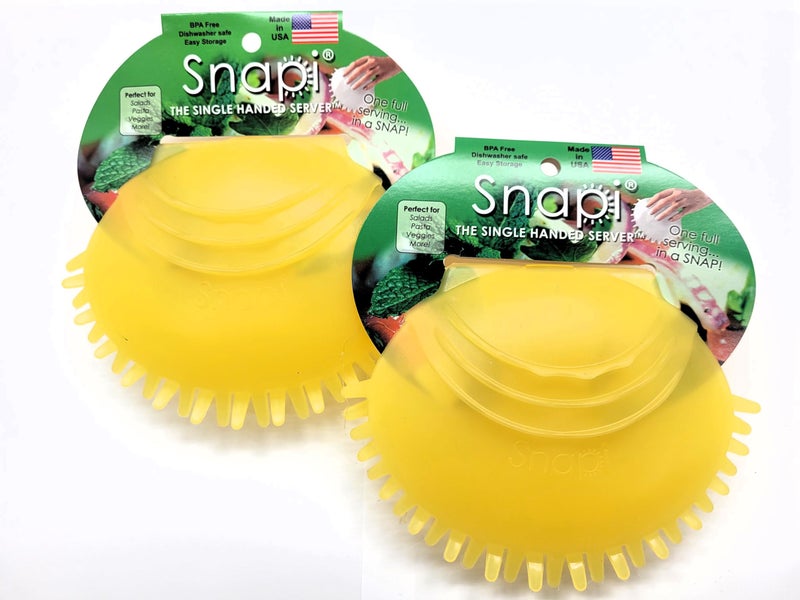 Snapi The Single Handed Salad Server Mango Rubber Pack of 2 SNAPI2PKMAN