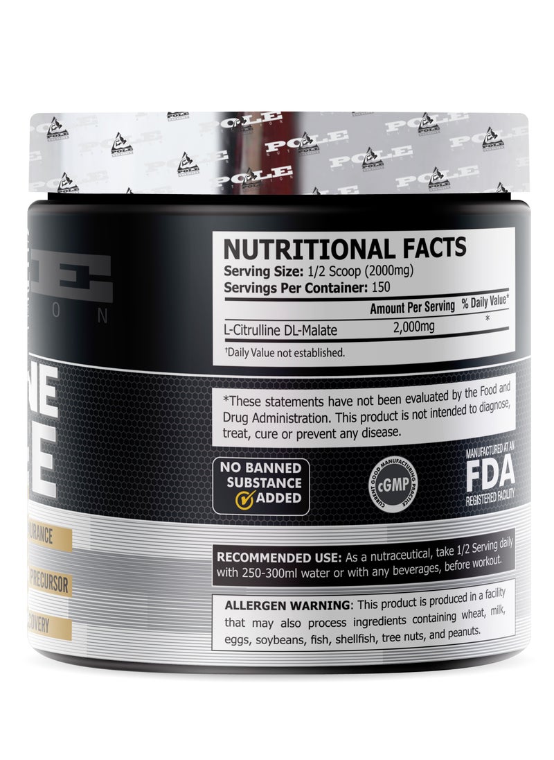 POLE NUTRITION Citrulline Malate 300g - Enhances Exercise Performance & Cardiovascular Health  - Image 3