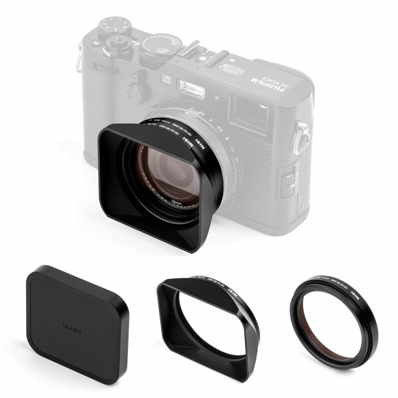 NiSi NC UV Adapter Hood Kit for Fujifilm X100 Series (Black) - Lens Protection for Fuji X100 Cameras (X100, X100S, X100F, X100T, X100V, X100VI) - Image 1