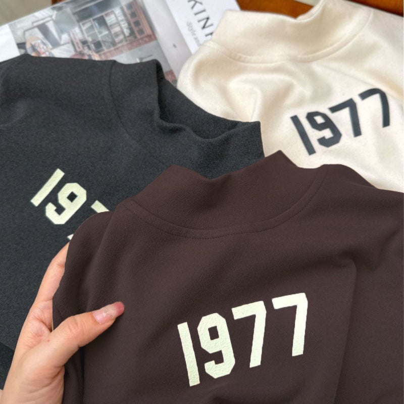 Children'S Semi-High Collar Inner Base Shirt De Velvet Versatile Baby Coat One-Piece Velvet Handsome Men And Women T - Image 4