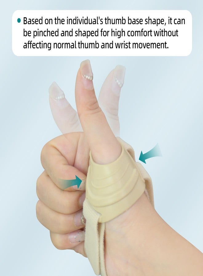 Malloraned CMC Thumb Brace for Right Hand,Arthritis Thumb Stabilizer with Memory Shape, Adjustable Finger Splint Brace for Hands Wrist Pain Relief Men and Women (Beige-Right Hand, Large) - Image 4