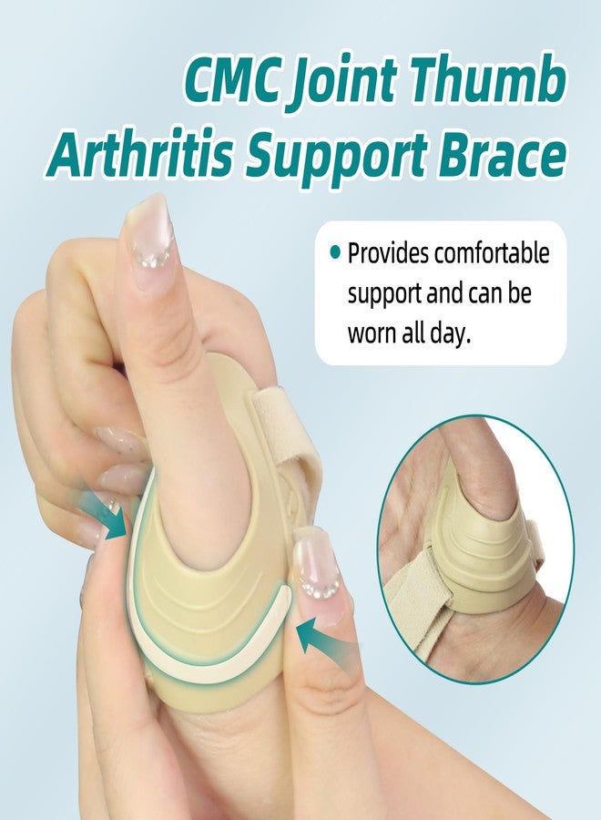 Malloraned CMC Thumb Brace for Right Hand,Arthritis Thumb Stabilizer with Memory Shape, Adjustable Finger Splint Brace for Hands Wrist Pain Relief Men and Women (Beige-Right Hand, Large) - Image 2