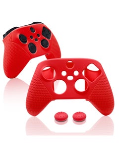 Premium Silicone Case for Xbox Series S/X - Protective Controller Shell with Comfortable Thumb Grips (Red)