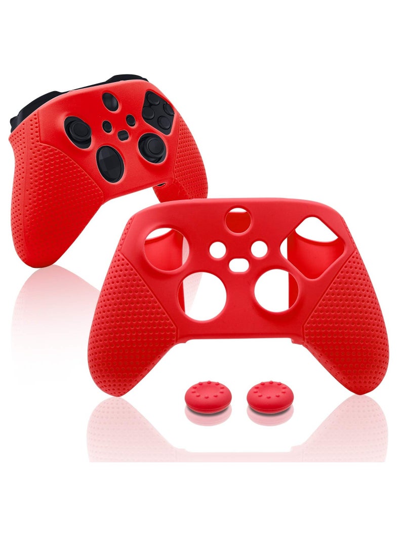 Generic - Premium Silicone Case for Xbox Series S/X - Protective Controller Shell with Comfortable Thumb Grips (Red) - Image 1
