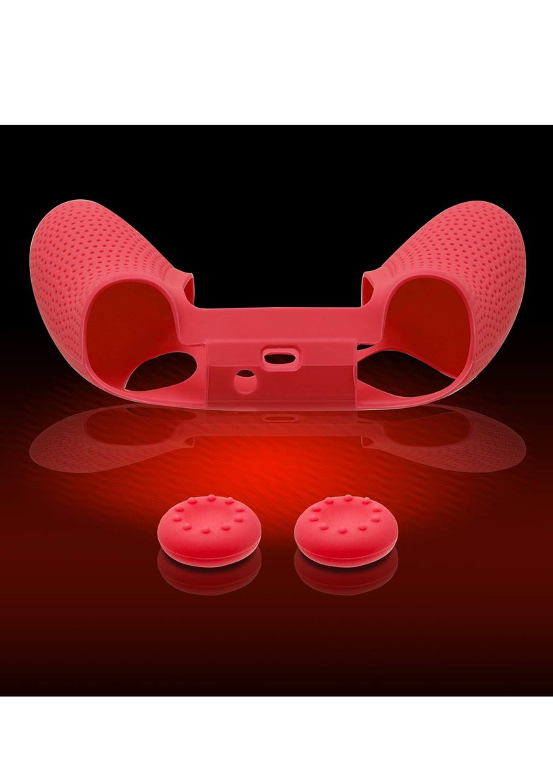 Generic - Premium Silicone Case for Xbox Series S/X - Protective Controller Shell with Comfortable Thumb Grips (Red) - Image 1