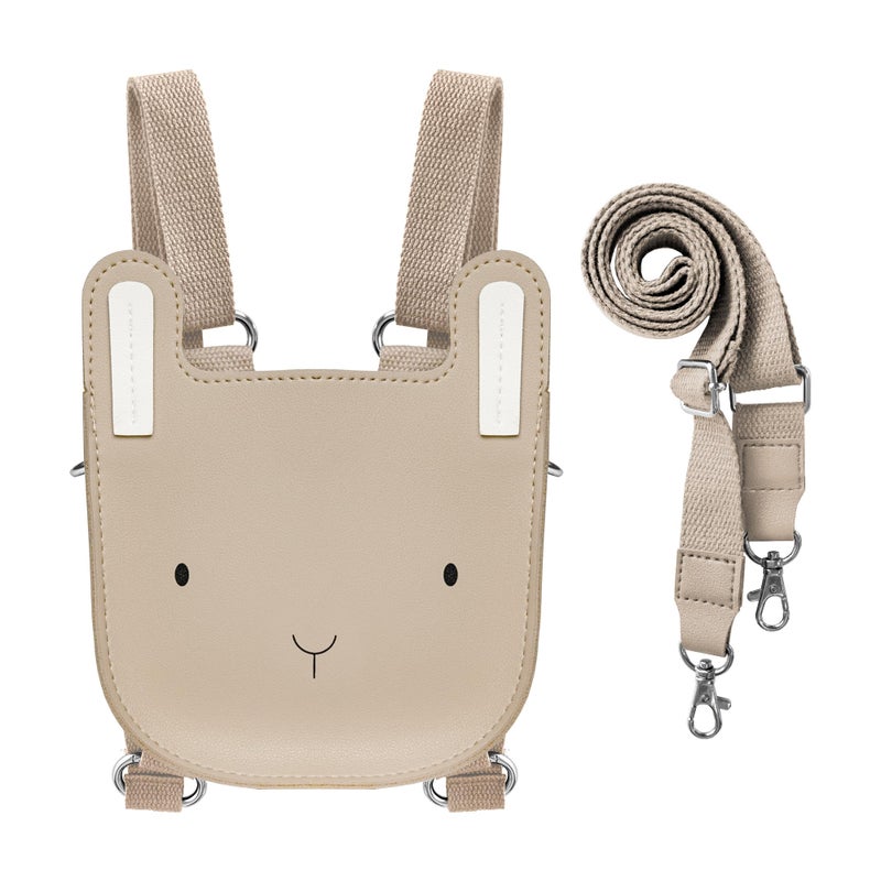 Mayplous Kids Backpack for Girls and Boys Childrens Shoulder Bag Mini Backpack Teenagers Crossbody Bag Cute Animal 2 in 1 Style Small Size for Over 4 Years L16xW7xH185cm L23xW28xH73in Bunny - Image 2